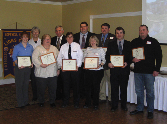Lions Club Fire and EMS Awardees
